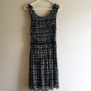 Anthropologie black and white dress